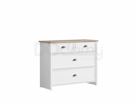 Комод BRW CANNET KOM4S/110 білий/дуб каньона, фото 2