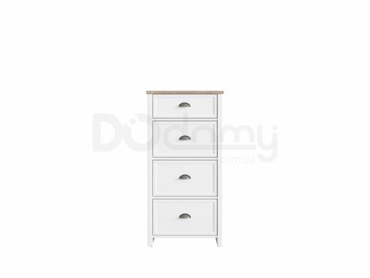 Комод BRW CANNET KOM4S/60 білий/дуб каньона, фото 1