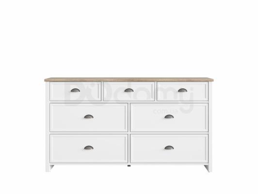 Комод BRW CANNET KOM7S Белый/Дуб каньона, фото 1