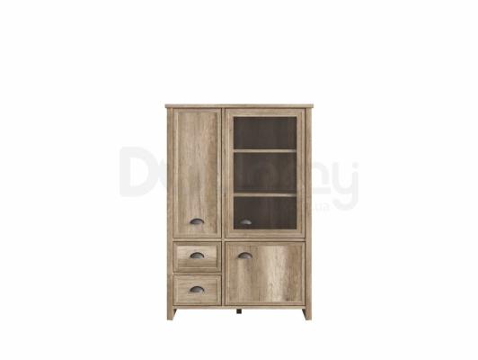 Шкаф витрина BRW CANNET REG2D1W2S Дуб каньон, фото 1