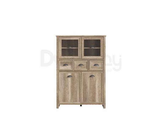 Шкаф витрина BRW CANNET REG2D2W3S Дуб каньон, фото 1