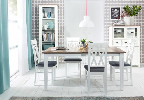 Шкаф витрина BRW CANNET REG2D2W3S Белый/Дуб каньон, фото 2