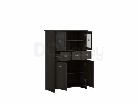 Шкаф витрина BRW CANNET REG2D2W3S Темная сосна, фото 2