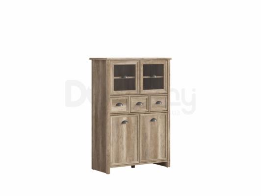 Шкаф витрина BRW CANNET REG2D2W3S Дуб каньон, фото 2