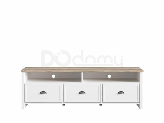 Тумба під телевізор BRW CANNET RTV3S білий/дуб каньон, фото 1