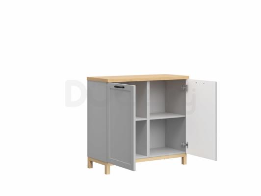 Комод BRW HAGA KOM2D Серый / Польский дуб, фото 2