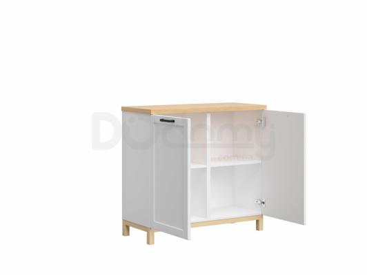 Комод BRW HAGA KOM2D Белый канадский / Польский дуб, фото 2