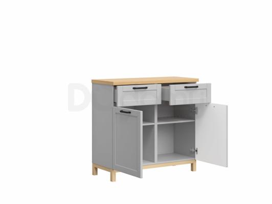 Комод BRW HAGA KOM2D2S Сірий / Польський дуб, фото 2