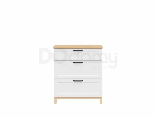 Комод BRW HAGA KOM3S Белый канадский / Польский дуб, фото 1