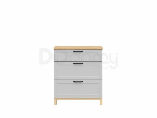 Комод BRW HAGA KOM3S Серый / Польский дуб, фото 1