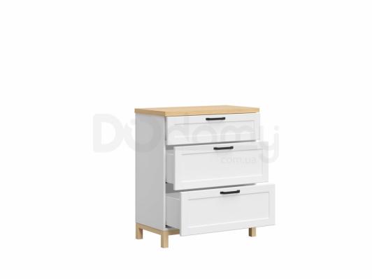 Комод BRW HAGA KOM3S Белый канадский / Польский дуб, фото 2