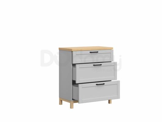 Комод BRW HAGA KOM3S Серый / Польский дуб, фото 2