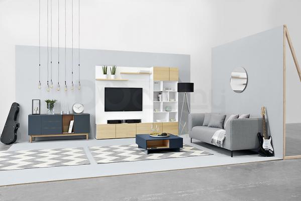 Журнальний стіл BRW MODAI LAW/3/6 чорний/дуб польский, фото 2