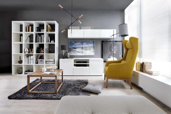 Книжный шкаф BRW MODAI REG/160/200 Белый, фото 3