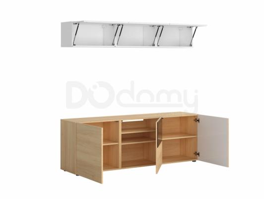 Комплект для телевизора BRW MODAI TV/180/60BW Белый/Дуб польский, фото 2