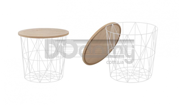 Журнальный стол HALMAR MARIFFA Натуральный Белый, фото 1