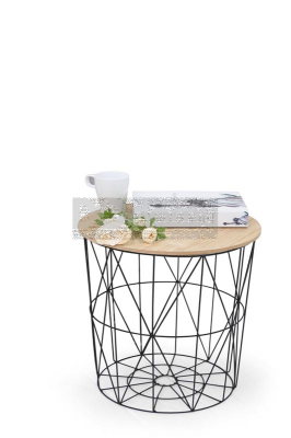 Журнальний столик HALMAR MARIFFA Натуральний чорний, фото 1