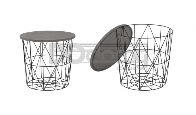 Журнальный стол HALMAR MARIFFA Серый Черный, фото 1