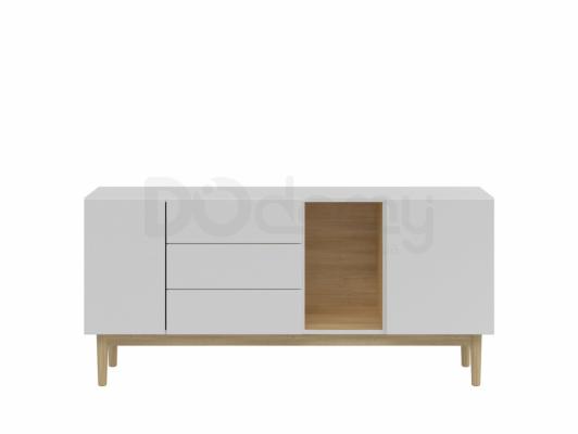 Комод BRW MOKO KOM2D3S/7/15-JSZ/DANA/RAL7047 Сірий/дуб польский, фото 1