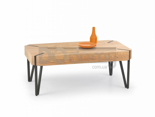 Журнальний столик HALMAR EMILY чорний / дуб золотий, фото 1