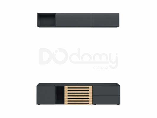 Комплект для телевізора BRW MOKO MOKO_3 чорний /дуб польский, фото 1