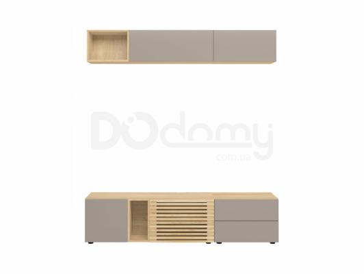 Комплект для телевізора BRW MOKO MOKO_3 Сірий конго/дуб польский, фото 1