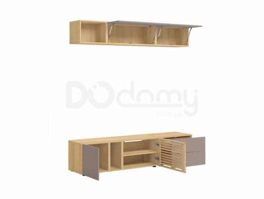 Комплект для телевізора BRW MOKO MOKO_3 Сірий конго/дуб польский, фото 2