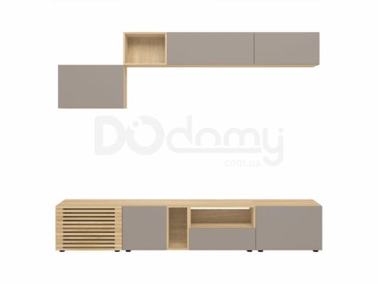 Комплект для телевизора BRW MOKO MOKO_5 Серый конго/Дуб польский, фото 1