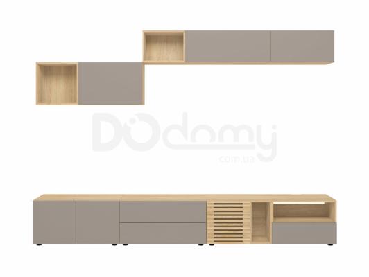 Комплект для телевізора BRW MOKO MOKO_6 Сірий конго/дуб польский, фото 1