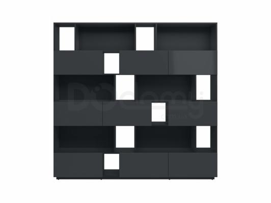 Книжна шафа BRW MOKO REG3K6S/19/20 чорний, фото 1
