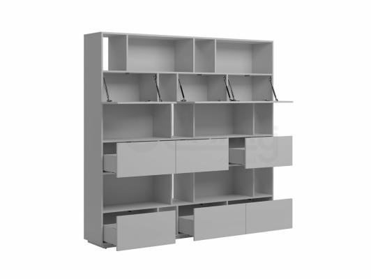 Книжный шкаф BRW MOKO REG3K6S/19/20 Серый, фото 2