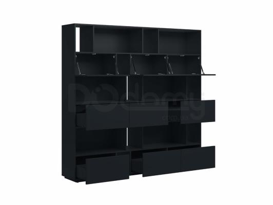 Книжна шафа BRW MOKO REG3K6S/19/20 чорний, фото 2