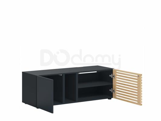 Тумба под телевизор BRW MOKO RTV1D1DSC/4/12 Черный/Дуб польский, фото 2