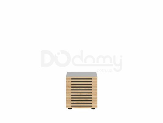 Тумба под телевизор BRW MOKO RTV1DSC/4/4 Серый/Дуб польский, фото 1