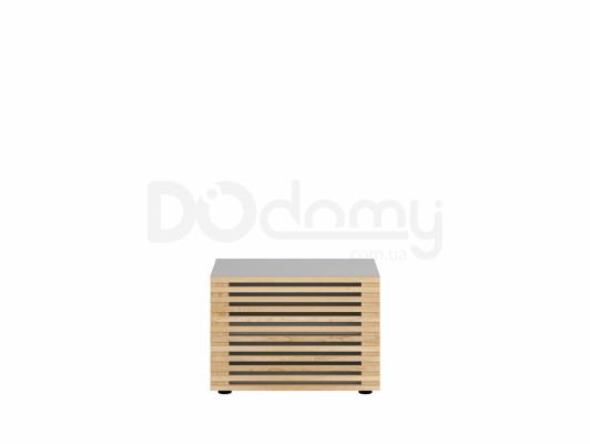 Тумба під телевізор BRW MOKO RTV1DSC/4/6 Сірий/дуб польский, фото 1