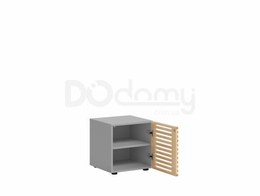 Тумба под телевизор BRW MOKO RTV1DSC/4/4 Серый/Дуб польский, фото 2