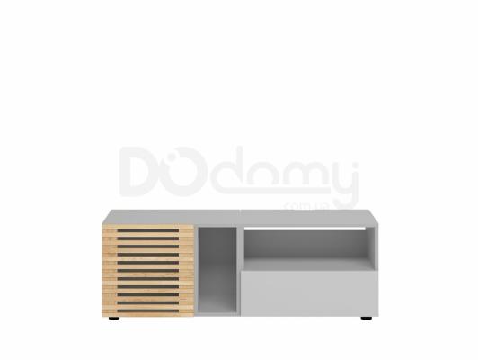 Тумба під телевізор BRW MOKO RTV1DSC1S/4/12 Сірий/дуб польский, фото 1