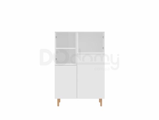 Шкаф витрина BRW MOKO SFK2D2W/14/9 Белый, фото 1