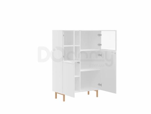 Шкаф витрина BRW MOKO SFK2D2W/14/9 Белый, фото 2