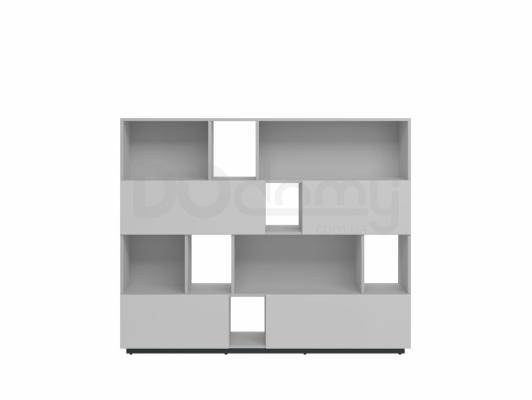 Книжный шкаф BRW MOKO SFK2K2S/13/16 Серый, фото 1