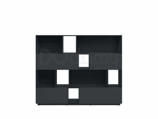Книжкова шафа BRW MOKO SFK2K2S/13/16 чорний, фото 1