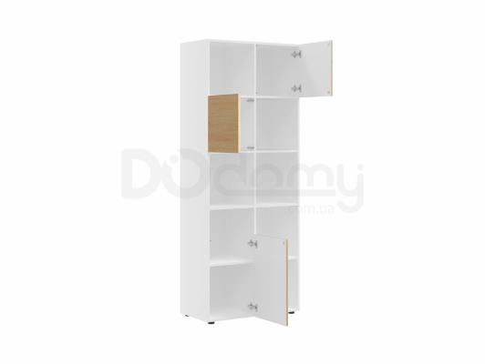Книжный шкаф BRW MITODA REG3D/20/8-BIM/DANA Белый/Дуб польский, фото 2