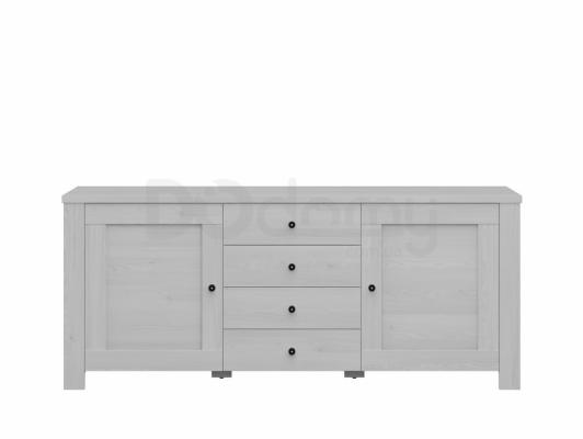 Комод BRW AMSTERDAM S256-KOM2D4S/8/18-MSJ Сибиу серый, фото 1