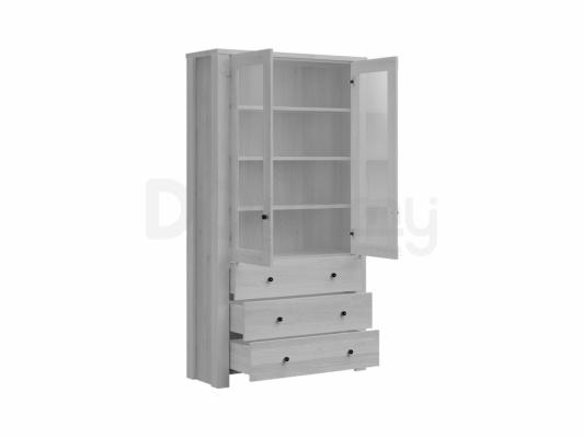 Книжкова шафа BRW AMSTERDAM REG2W3S/20/11 Сібіу сірий, фото 2