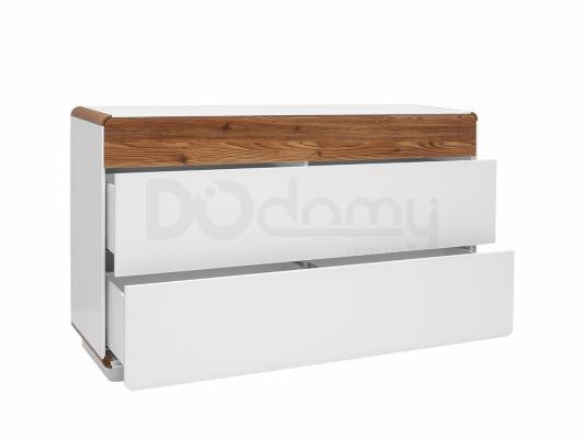 Комод BRW ELIS KOM3S_COKOL білий/Сібіу золотий, фото 2