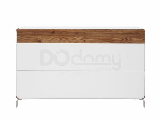 Комод BRW ELIS KOM3S_NOGI Белый/Сибиу золотой, фото 1