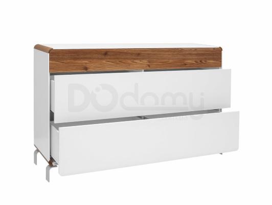 Комод BRW ELIS KOM3S_NOGI Белый/Сибиу золотой, фото 2