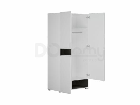 Шкаф BRW POSSI AIR SZF3D/20/10_Р Белый/Волфрам, фото 2