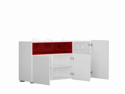 Комод BRW POSSI AIR SFW3D/8/15 Белый/Красный, фото 2