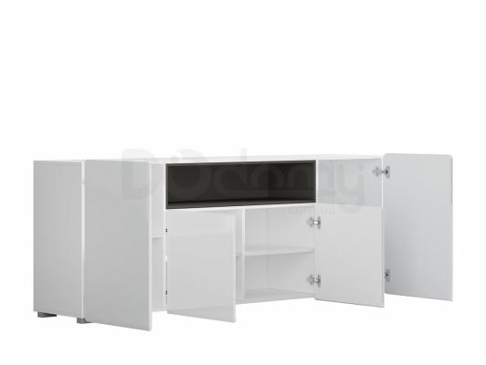 Комод BRW POSSI AIR SFW4D/8/20 білий/Волфрам, фото 2